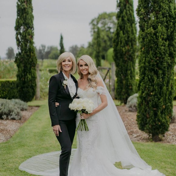 Steven Khalil Custom Crystal and Pearl Couture Dress - Picture 4 of 9